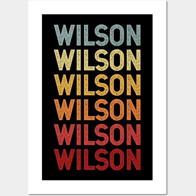Wilson Name Vintage Retro Gift Named Wilson Wall Art by CoolDesignsDz